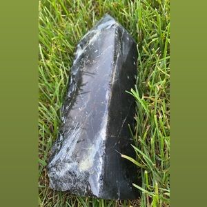 Polished Black obsidian stone/crystal point